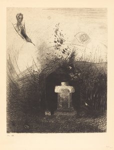 Wenn an einer dunklen Nacht ein guter Christ, aus Nächstenliebe, hinter einer alten Ruine, deinen gewölbten Körper begräbt von Odilon Redon
