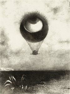 Das Auge, wie ein seltsamer Ballon, steigt ins Unendliche. Serie: Für Edgar Poe, 1882 von Odilon Redon