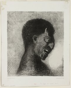 Der Satyr mit dem zynischen Lächeln, Platte 5 von 8 aus "Les Origines" von Odilon Redon