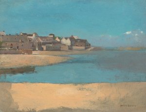 Dorf am Meer in der Bretagne von Odilon Redon