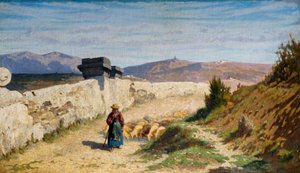 Die Pecoraia (Schäferin) von Odoardo Borrani