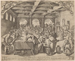 Die Hochzeit zu Kana von Odoardo Fialetti after Jacopo Tintoretto