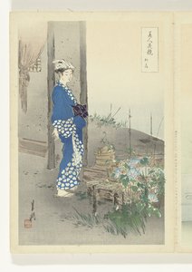 Dichterin Kaga no Chiyo von Ogata Gekko