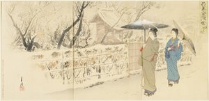 Garyo_bai Pflaume in Kameido, Dezember 1895 von Ogata Gekko