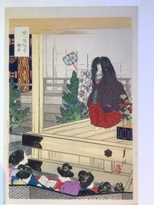 Frauen bei einem Noh-Spiel, aus der Serie Sitten der Frauen von Ogata Gekko