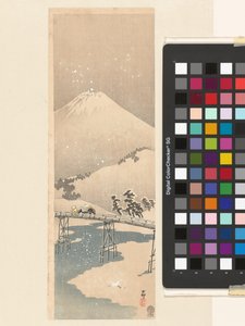 Schneelandschaft mit dem Berg Fuji von Ohara Koson