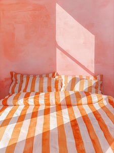 Sonniges Gestreiftes Bett von Ohkimiko