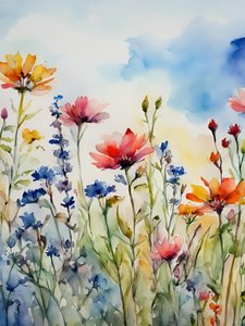 Lebendige Wildblumenwiese