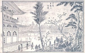 Buch der Ansichten von Edo, S.17 von Okada Shuntosai