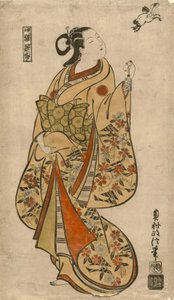 Kurtisane verglichen mit dem chinesischen Weisen Zhang Guolao von Okumura Masanobu