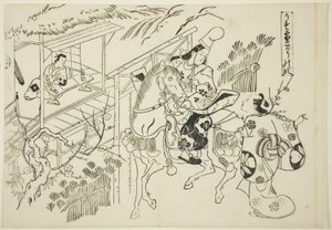 Usuyuki: Die Kogo-Szene (Usuyuki Kogo no dan), aus der Serie "Berühmte Szenen aus japanischen Puppenspielen (Yamato irotake)"