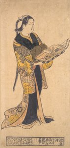 Frau mit Spielzeug für das Jungenfest von Okumura Masanobu