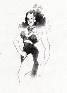 Retro Burlesque Diva von Olga Skomorokhova