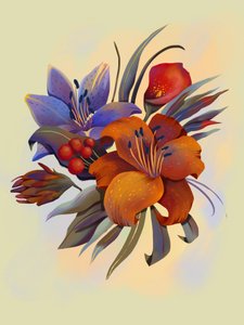 Lebendiger Blumenstrauß