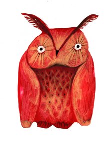 Verspielte Rote Eule