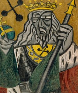 König der Keulen, 1915 von Olga Rozanova