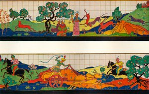 Dekoration der British Empire Exhibition für das Restaurantäußere, um 1924 von Oliver Percy Bernard