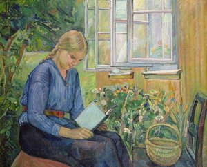 Eva beim Lesen