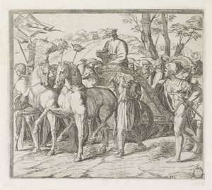 David kehrt triumphierend nach Jerusalem zurück von Orazio Borgianni
