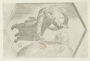 Schöpfung von Himmel und Erde Schilderungen in der Loggia von Raffael (Serientitel) von Orazio Borgianni