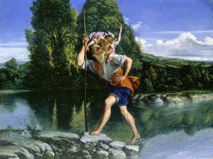 Landschaft mit dem heiligen Christophorus