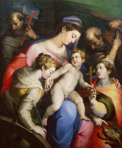 Die Heilige Familie mit den Heiligen Margareta, Katharina und Franziskus