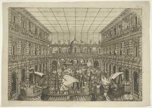 Naumachie im Hof des Palazzo Pitti
