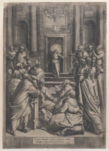 Christus im Tempel disputierend, 1568-77 von Orazio de Sanctis