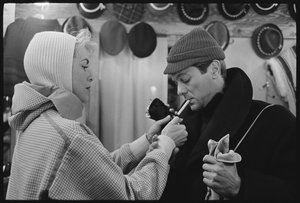 Janet Leigh und Tony Curtis bei den Winterspielen, Squaw Valley, Kalifornien