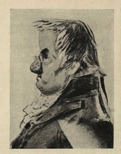 Porträtkarikatur des Architekten Giacomo Quarenghi, 1810er Jahre