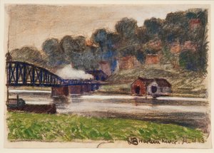 Harlem River, 21. Januar 1903 von Oscar Bluemner