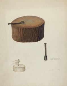 Plinker und Holzblock