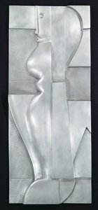 Relief H. Abstrakte Figur, 1919 (Aluminium) von Oskar Schlemmer