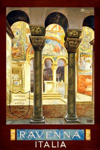 Reiseplakat Ravenna, ca. 1925 (Farblithografie) von Osvaldo Ballerio