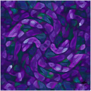 Abstrakte Violette Wirbel von Osvaldo Russo