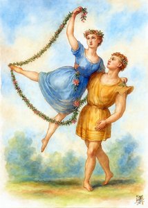 Tanzendes Frühlingspaar von Osvaldo Russo