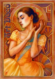 Elegante Art Deco Frau