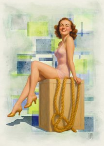 Fröhliches Vintage-Pinup