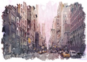 Metropolis Straßenleben von Osvaldo Russo