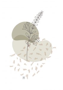 Minimalistischer botanischer Zweig