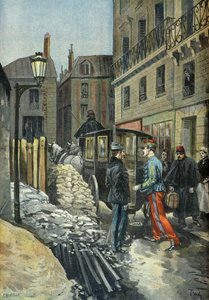 Verhaftung von Oberstleutnant Picquart in der Dreyfus-Affäre 1898 (Gravur)