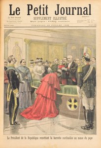 Der apostolische Nuntius erhält den roten Hut vom Präsidenten der Französischen Republik, aus Le Petit Journal, 19. Juli 1896 von Oswaldo Tofani