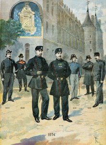 Die verschiedenen Kostüme der französischen Polizei von Oswaldo Tofani