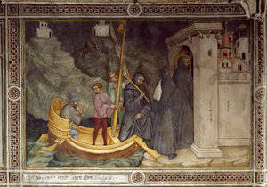 Der heilige Augustinus verlässt Tagasthe, um eine religiöse Gemeinschaft zu gründen von Ottaviano Nelli