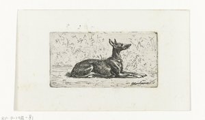 Liegender Windhund von Otto Eerelman