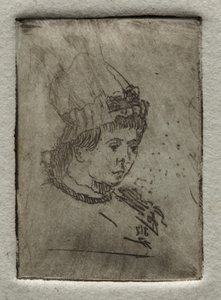Kleiner Kopf mit Haube, 1878