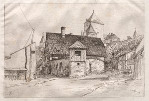 Worth: Eine Gasse, 1879 von Otto H. Bacher