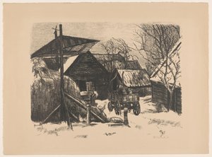 Bauernhof im Schnee