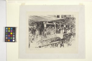 Der Markt, Florenz (Der Mercato Vecchio, Florenz) von Otto Henry Bacher