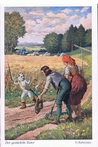 Der gestiefelte Kater (Europäisches Märchen), Postkarte aus Deutschland von Otto Kubel